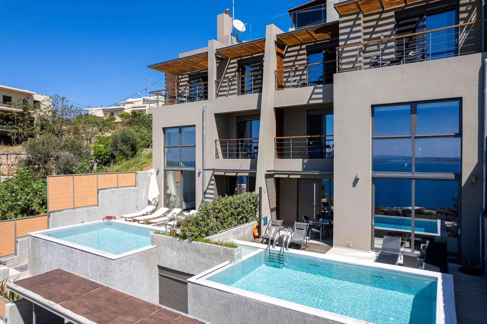 Omnia Luxury Villas - "Heated" Pools & Breathtaking Seaviews! Chania  Exterior photo